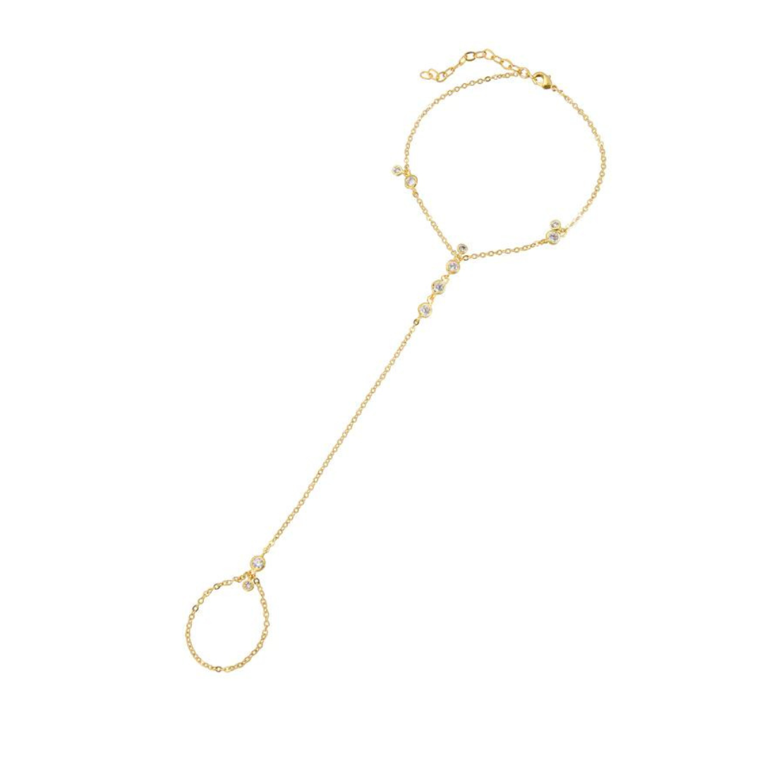 Anais Hand Chain - Gold- 6''