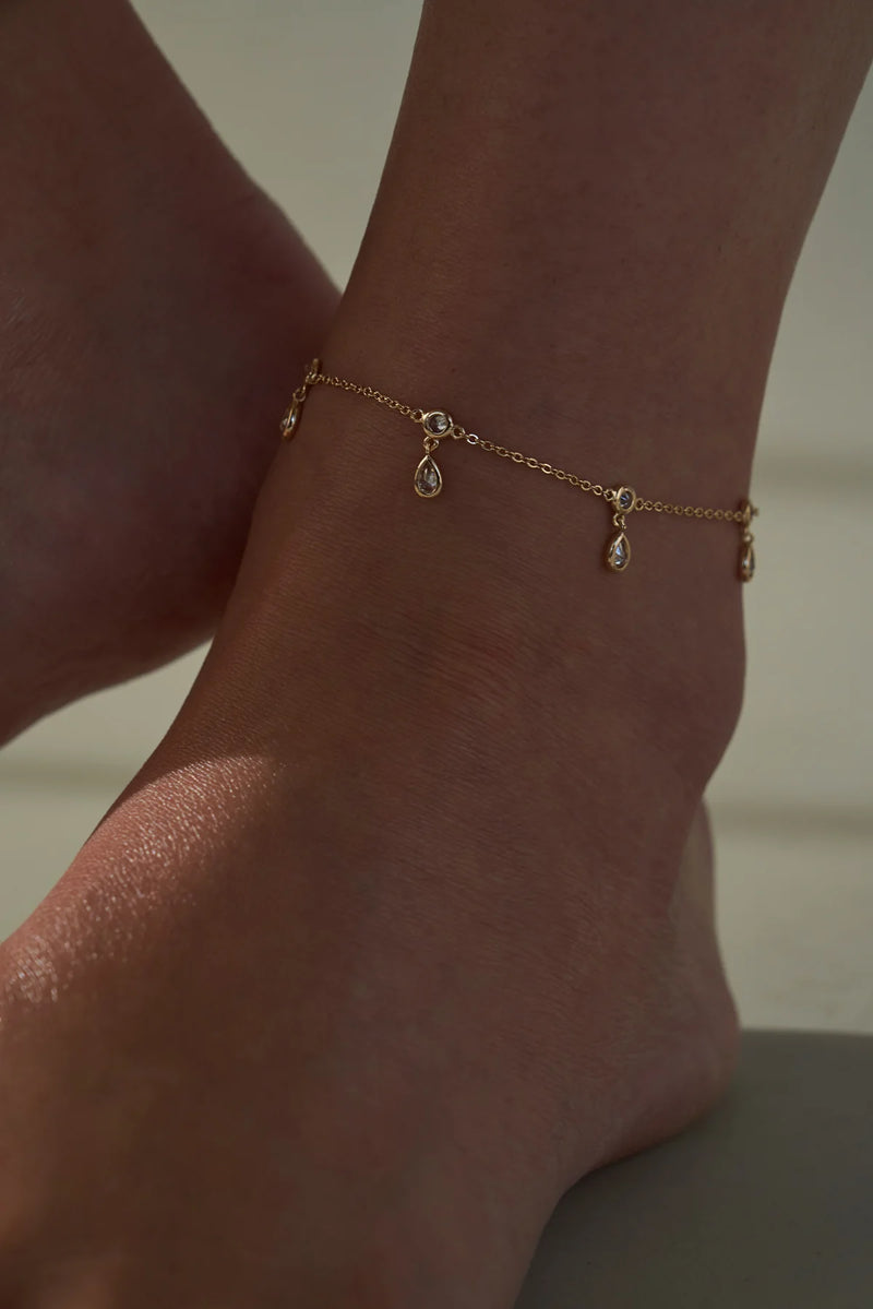 Quinn Shaker Anklet- Gold